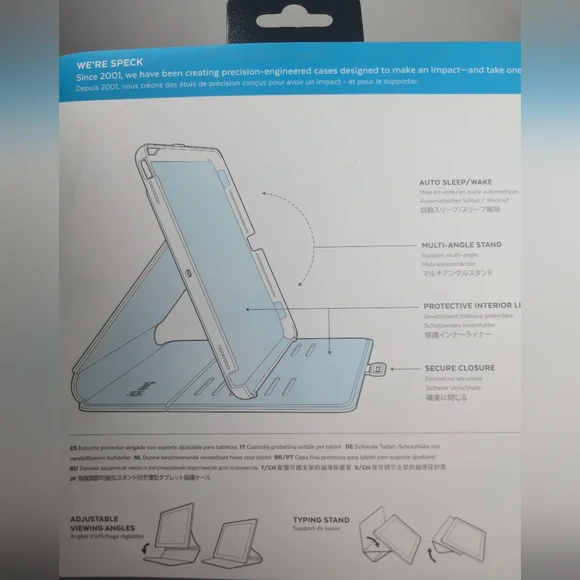 9.7 -inch iPad Speck Metallic Tablet Cover. Air 2, iPad. Tablet Case - Picture 3 of 5